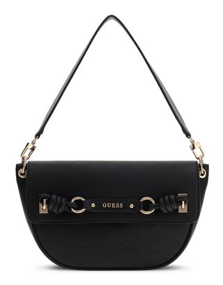 GUESS Camelia Flap Shoulder Bag Black GUESS Camelia Flap Shoulder Bag Black