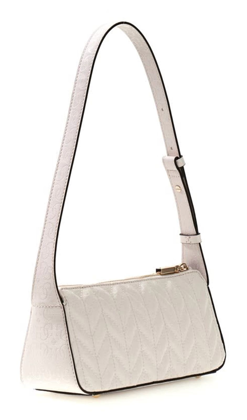 GUESS Stacey Mini Shoulder Bag Cream White GUESS Stacey Mini Shoulder Bag Cream White