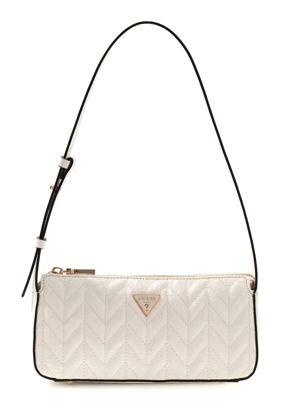 GUESS Stacey Mini Shoulder Bag Cream White