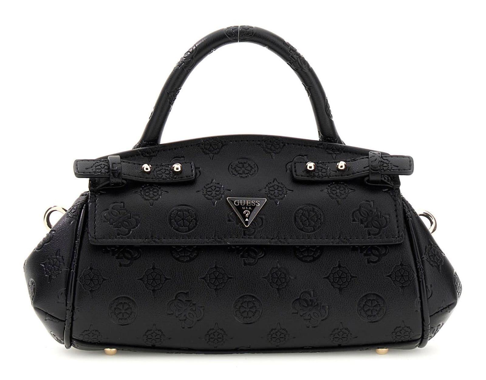 GUESS Diana Mini Top Handle Flap Black Logo