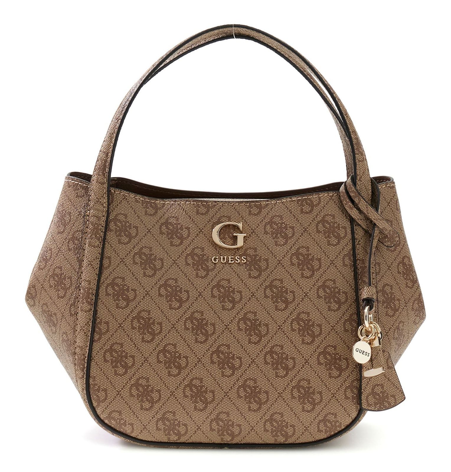 GUESS Coleen Logo Satchel S Latte Logo
