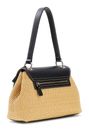 GUESS Maggie Straw Flap Shoulder Bag Natural / Black GUESS Maggie Straw Flap Shoulder Bag Natural / Black