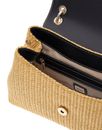 GUESS Maggie Straw Flap Shoulder Bag Natural / Black GUESS Maggie Straw Flap Shoulder Bag Natural / Black