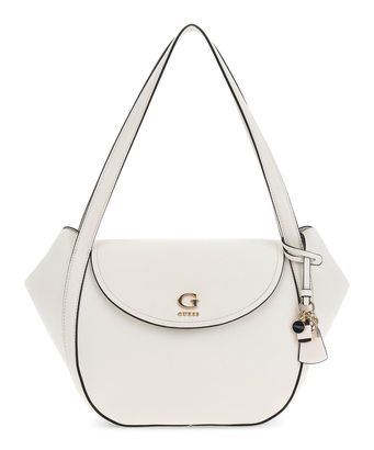 GUESS Coleen Flap Shoulder Bag Cream White