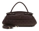 GUESS Diana Top Handle Flap M Chocolate Logo