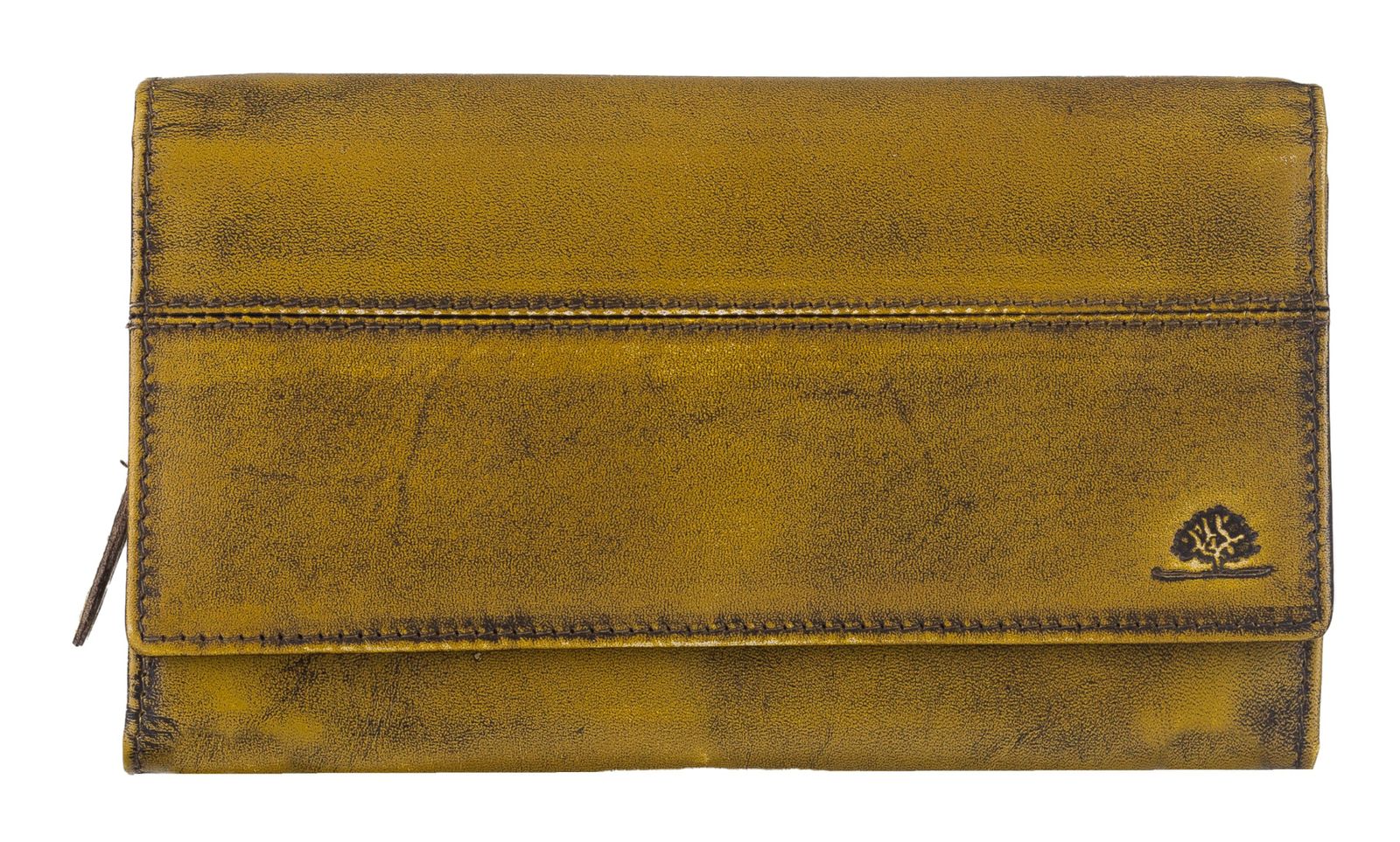 GREENBURRY Destressed Long Wallet RFID Dirty Yellow