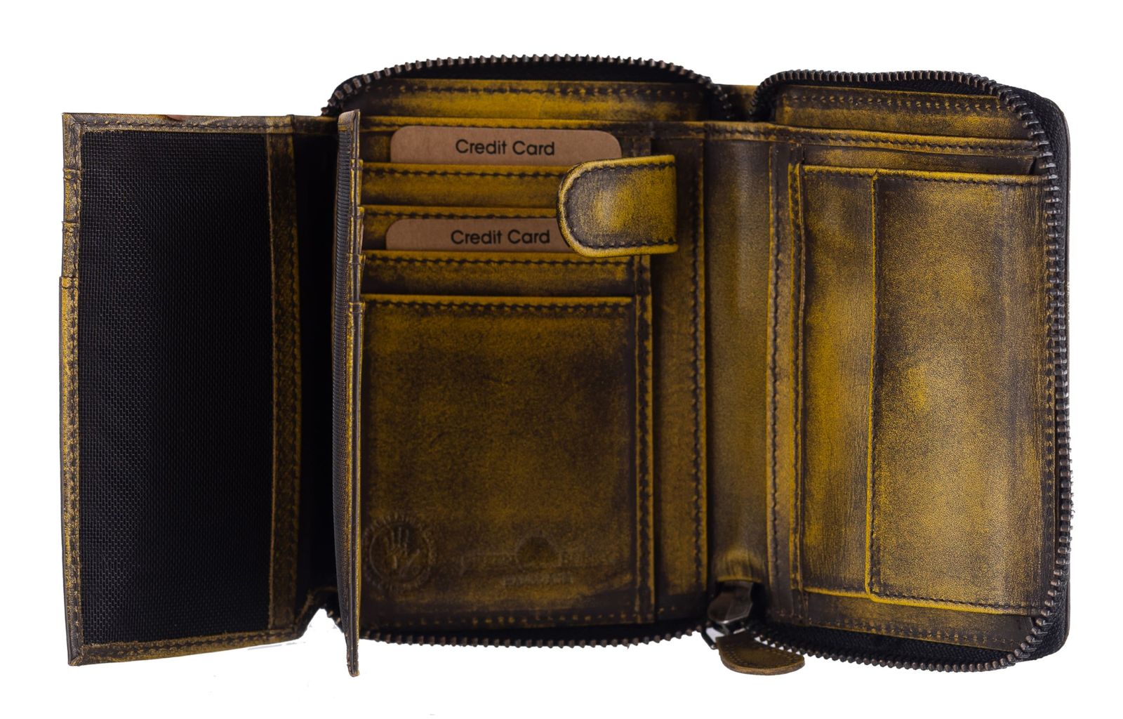 GREENBURRY Destressed RV-Wallet RFID Dirty Yellow GREENBURRY Destressed RV-Wallet RFID Dirty Yellow