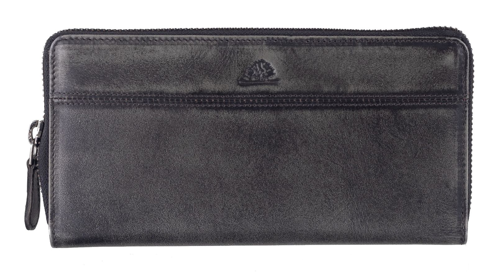 GREENBURRY Destressed RV-Long Wallet RFID Silver Grey