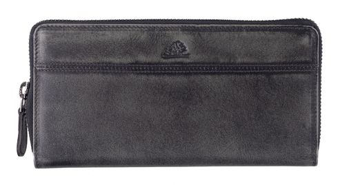 GREENBURRY Destressed RV-Long Wallet RFID Silver Grey