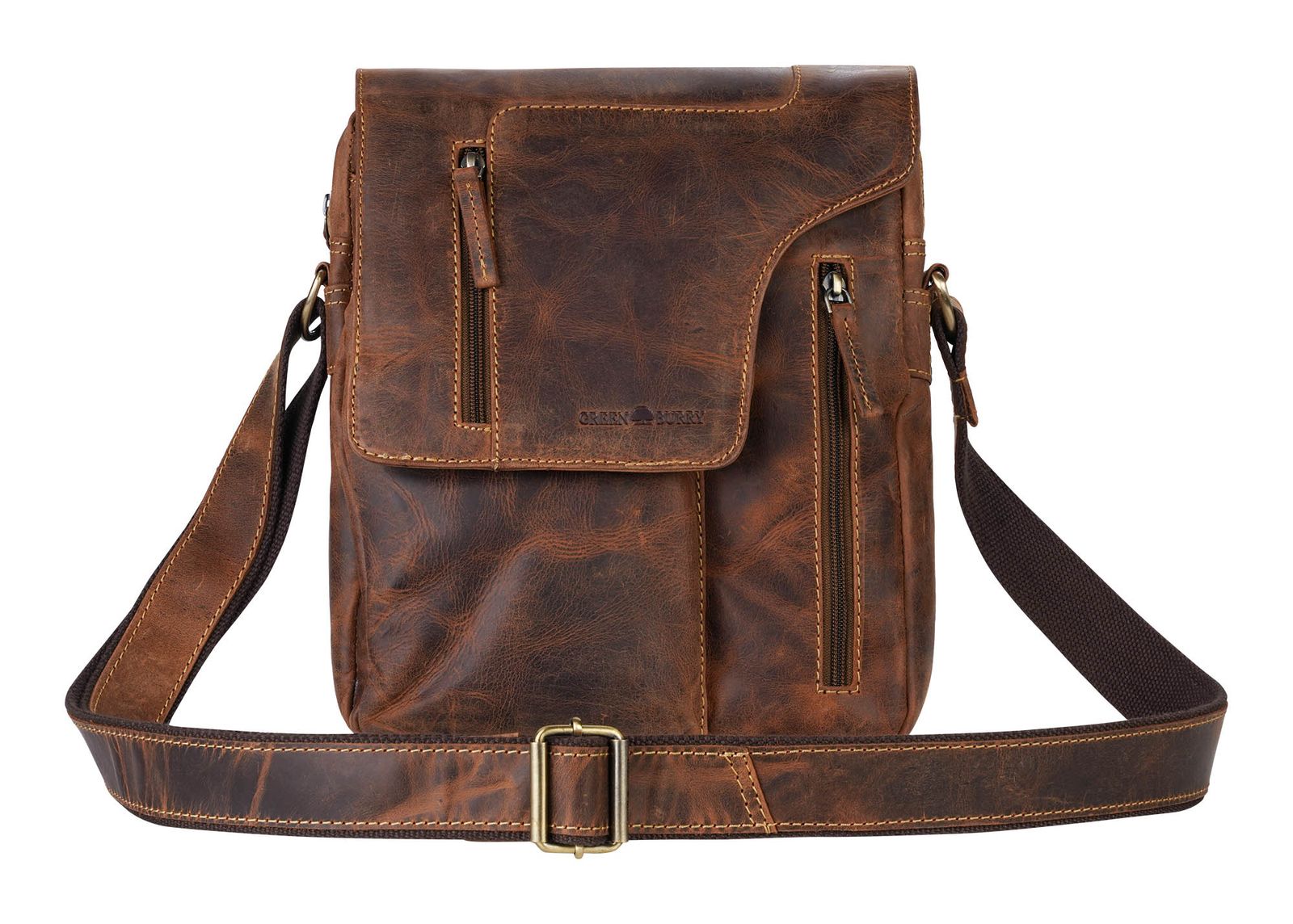 GREENBURRY Vintage Revolver Bag M Brown