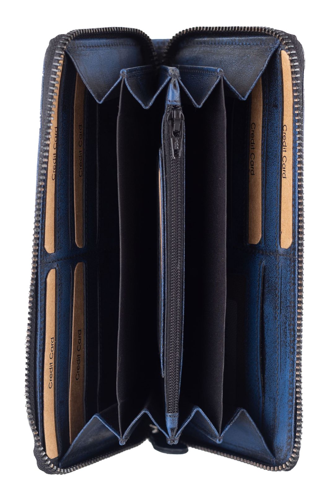 GREENBURRY Destressed RV-Long Wallet RFID Navy Blue GREENBURRY Destressed RV-Long Wallet RFID Navy Blue