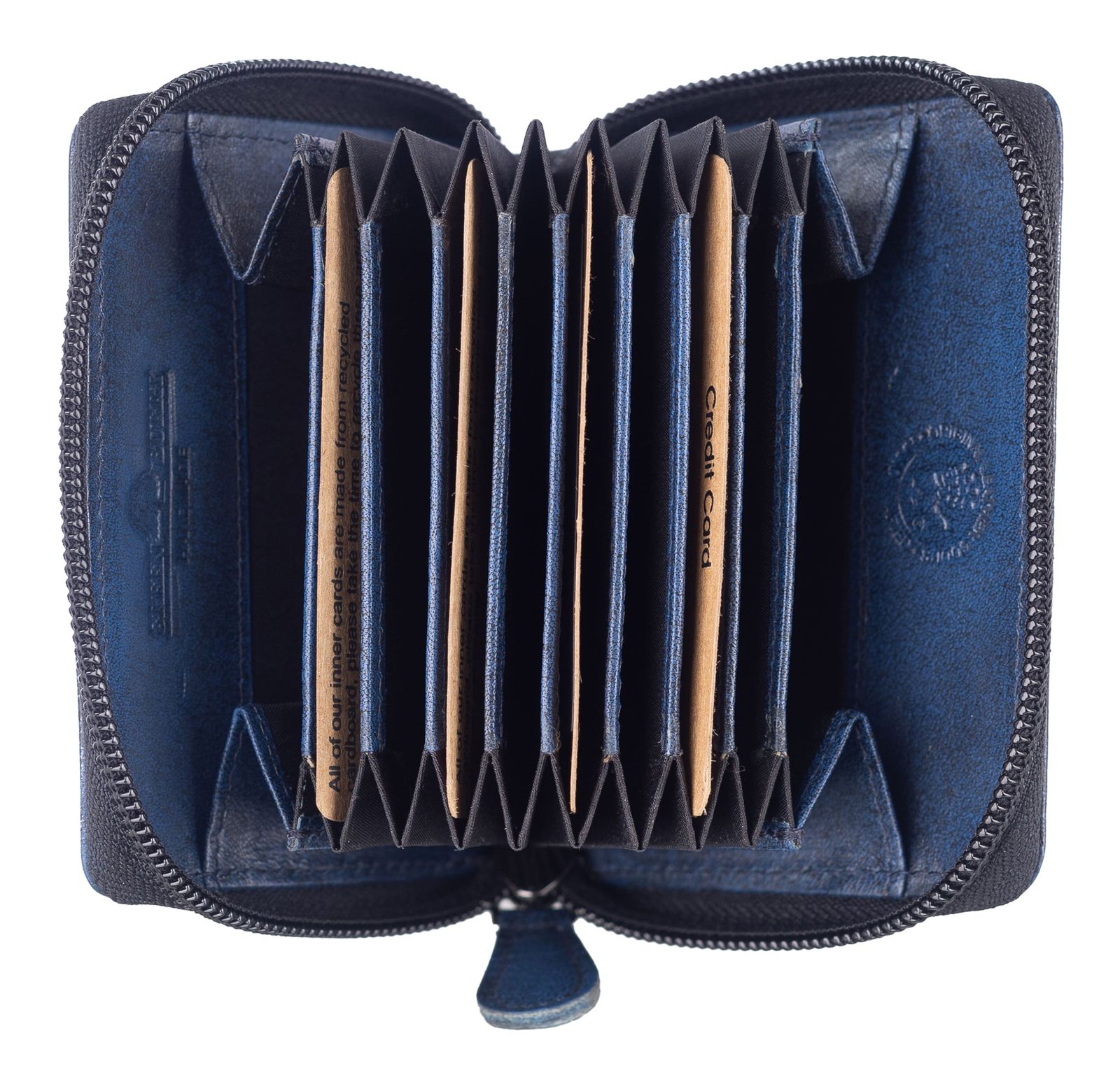 GREENBURRY Destressed Card Case RFID Navy Blue GREENBURRY Destressed Card Case RFID Navy Blue