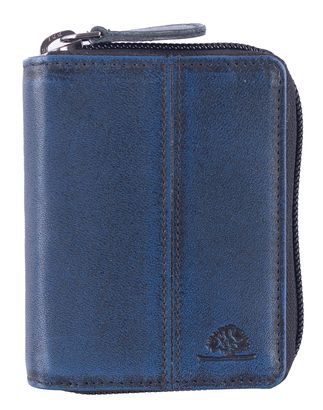 GREENBURRY Destressed Card Case RFID Navy Blue