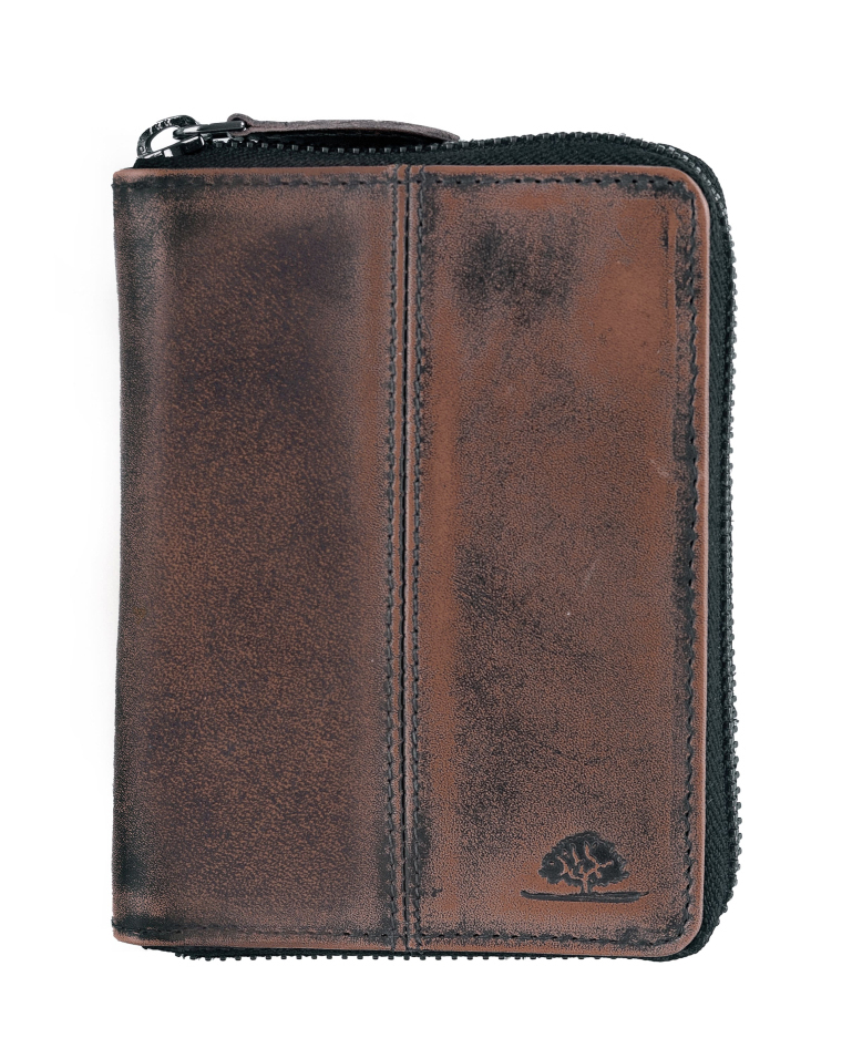 GREENBURRY Destressed RV-Wallet RFID Teak Brown