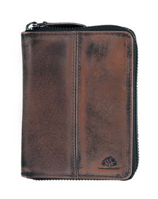 GREENBURRY Destressed RV-Wallet RFID Teak Brown