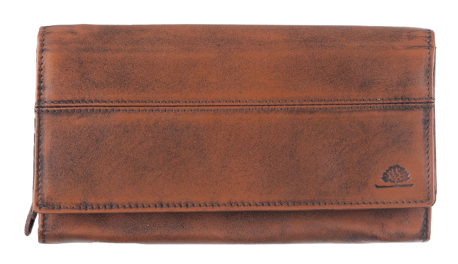 GREENBURRY Destressed Long Wallet RFID Rusty Orange