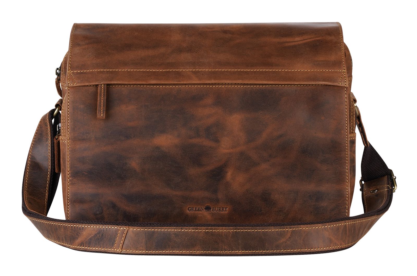 GREENBURRY Vintage A4 Messenger Bag Brown