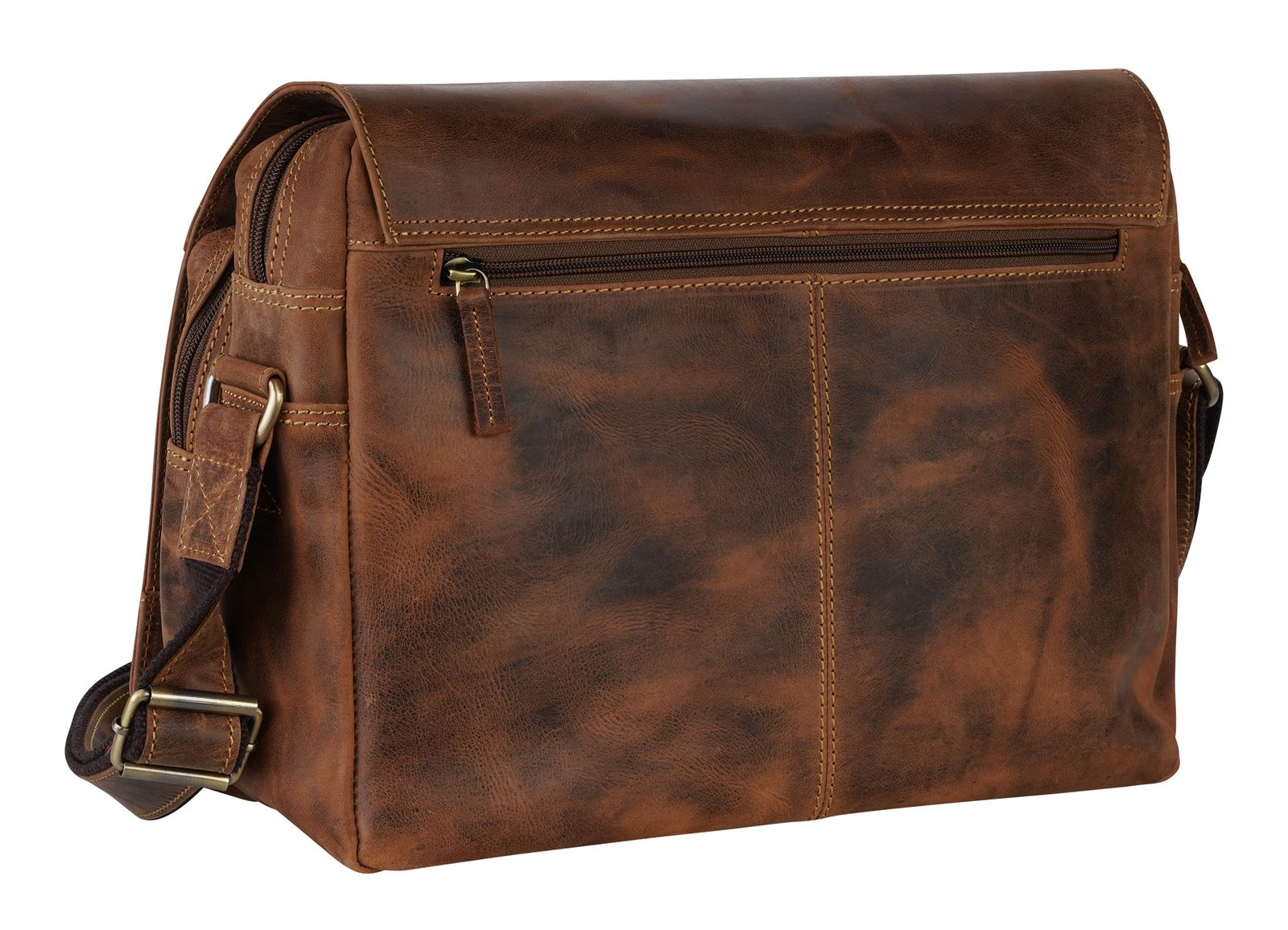 GREENBURRY Vintage A4 Messenger Bag Brown GREENBURRY Vintage A4 Messenger Bag Brown
