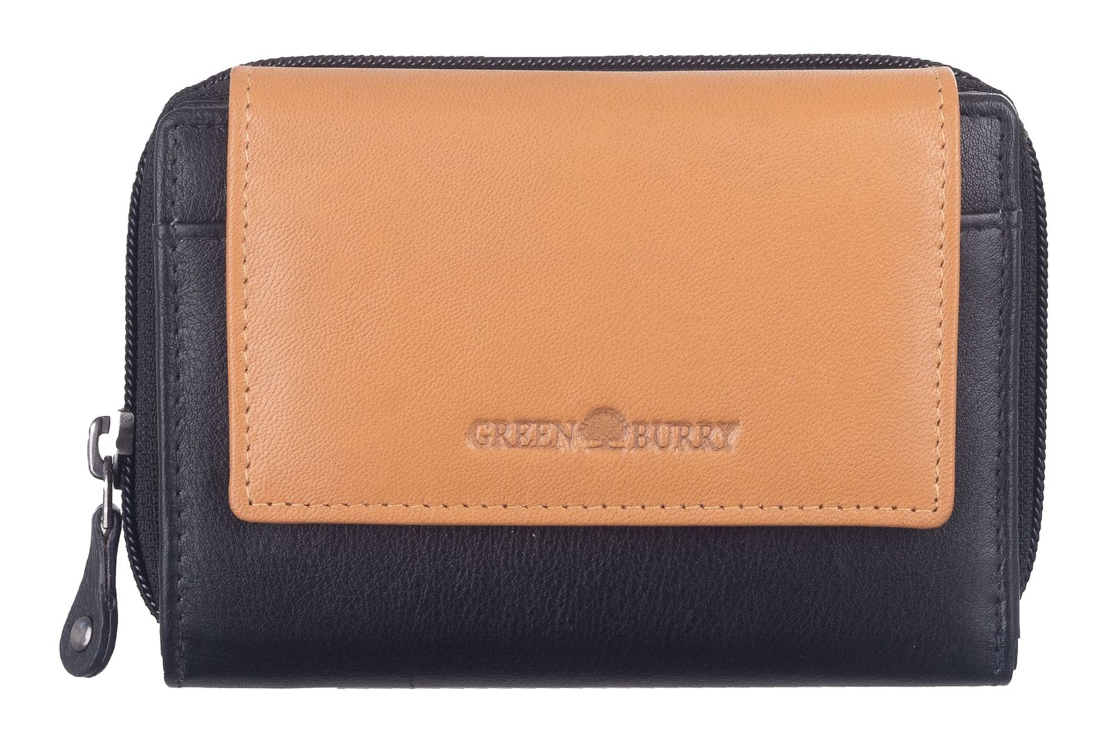 GREENBURRY Duett RV-Wallet RFID Black / Tan