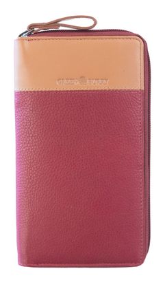 GREENBURRY Duett RV-Long Wallet RFID Red / Tan