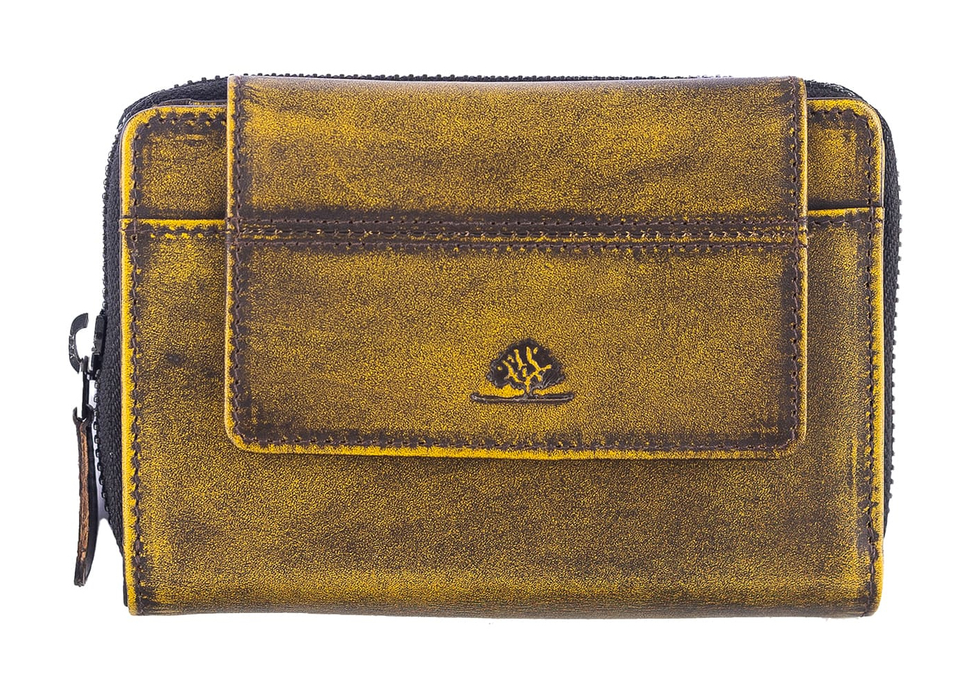 GREENBURRY Destressed RV-Wallet RFID Dirty Yellow