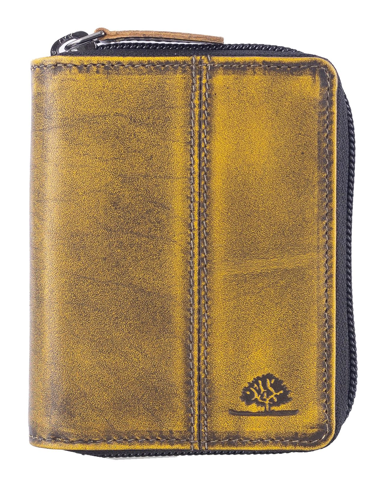 GREENBURRY Destressed Card Case RFID Dirty Yellow