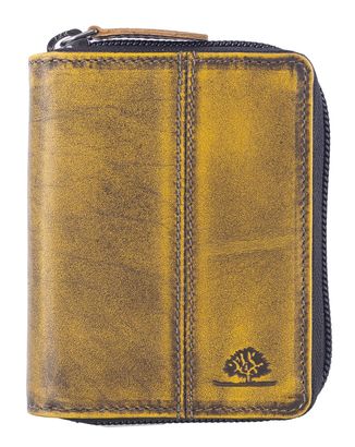 GREENBURRY Destressed Card Case RFID Dirty Yellow GREENBURRY Destressed Card Case RFID Dirty Yellow