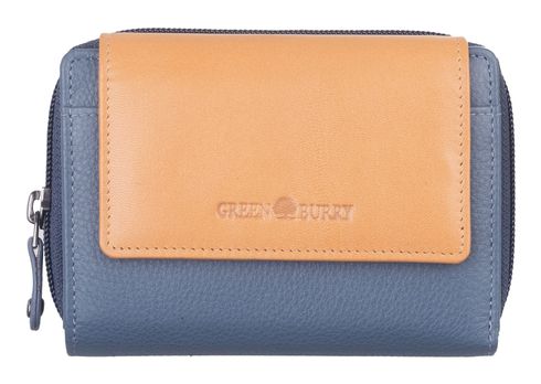 GREENBURRY Duett RV-Wallet RFID Greyblue / Tan