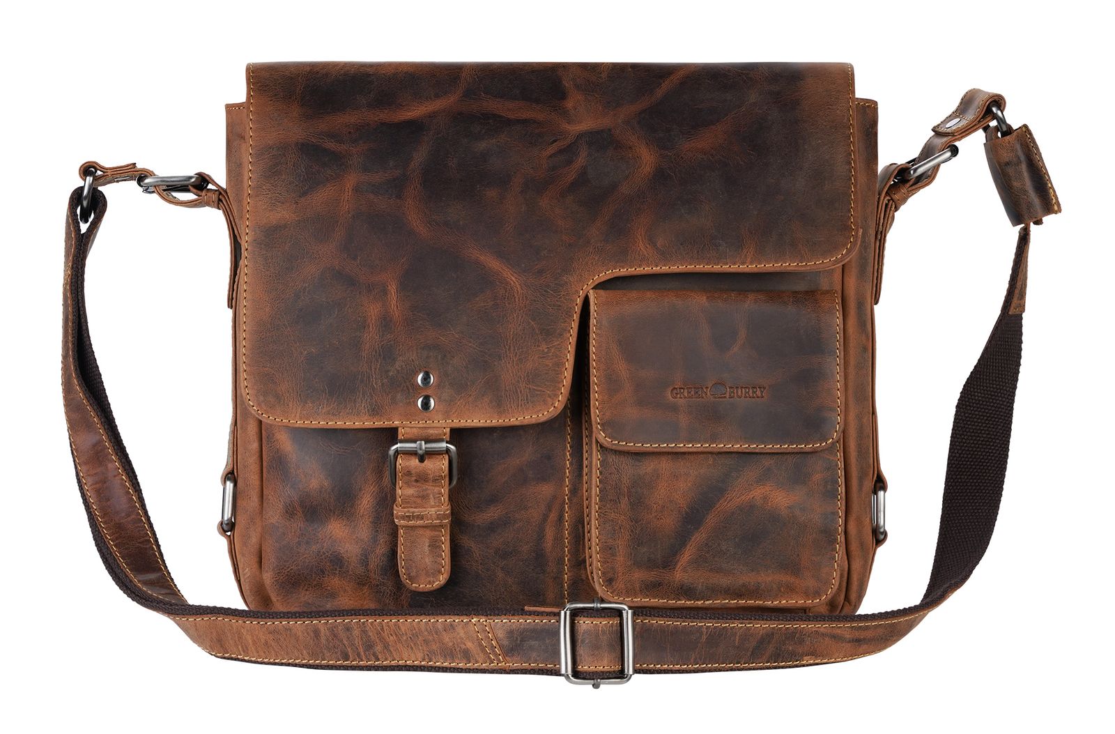 GREENBURRY Vintage Messenger Bag Brown