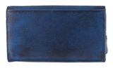 GREENBURRY Destressed Long Wallet RFID Navy Blue