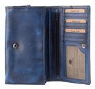 GREENBURRY Destressed Long Wallet RFID Navy Blue