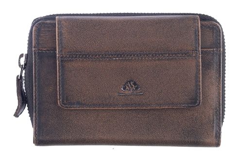 GREENBURRY Destressed RV-Wallet RFID Teak Brown