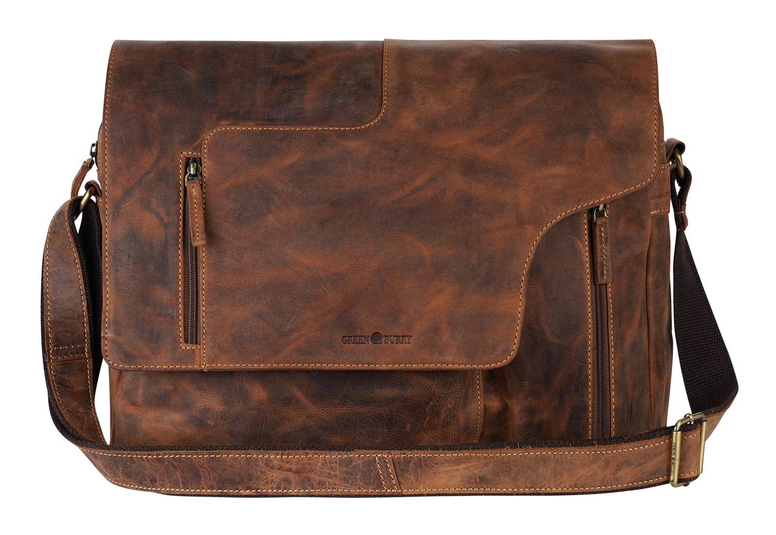 GREENBURRY Vintage Revolver Bag XL Brown