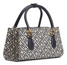 TOMMY HILFIGER Grace Mini Satchel Jacquard Blue Mono