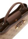 GUESS Lindsey 2 Compartment Satchel S Latte Logo GUESS Lindsey 2 Compartment Satchel S Latte Logo