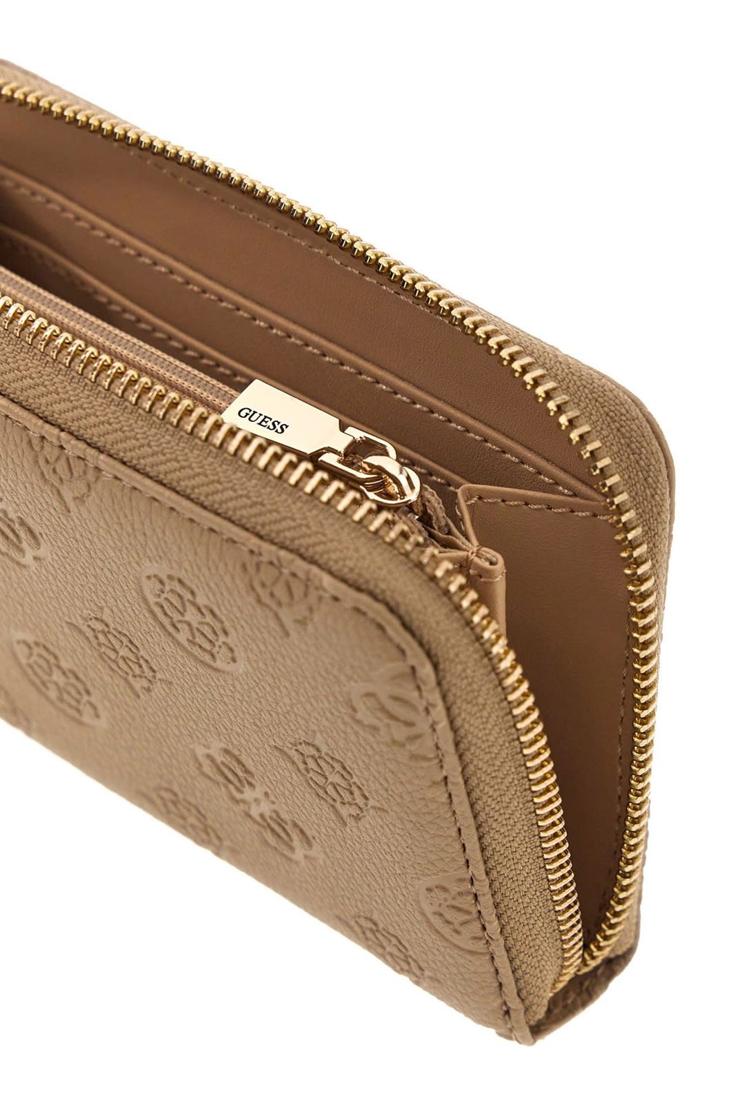 GUESS Ella Logo SLG Zip Around M Beige Logo GUESS Ella Logo SLG Zip Around M Beige Logo