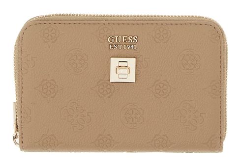GUESS Ella Logo SLG Zip Around M Beige Logo GUESS Ella Logo SLG Zip Around M Beige Logo