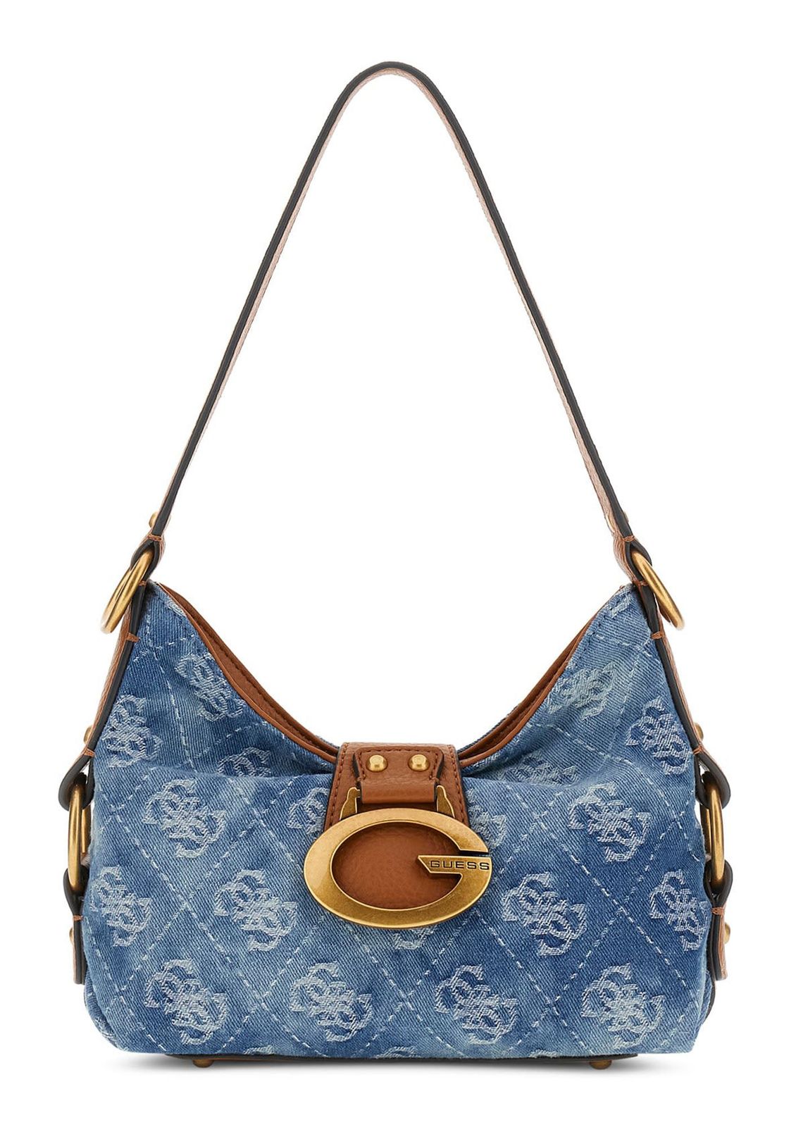 GUESS Camden Mini Shoulder Bag Denim Logo