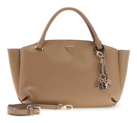 GUESS Gilda 3 Compartment Satchel Beige
