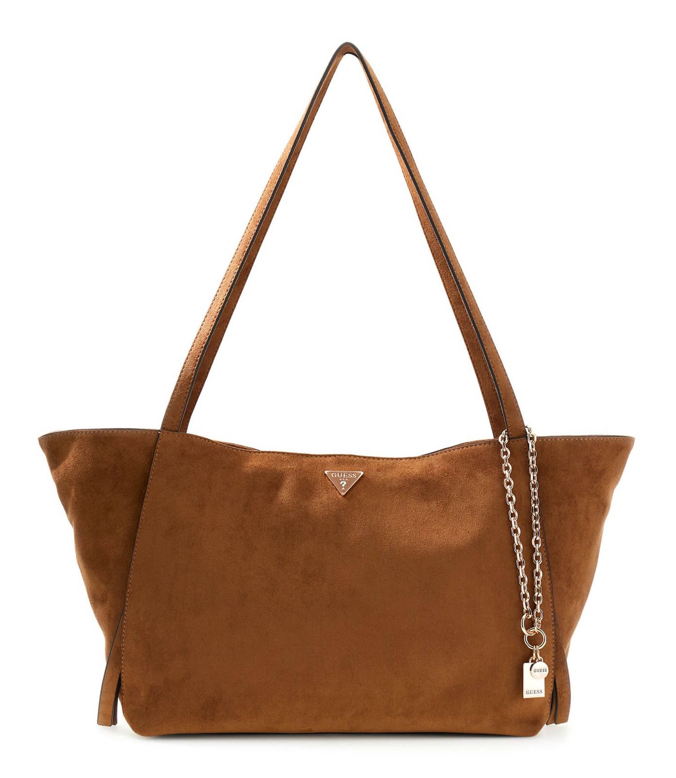 GUESS Devon 3 Compartment Tote Cognac