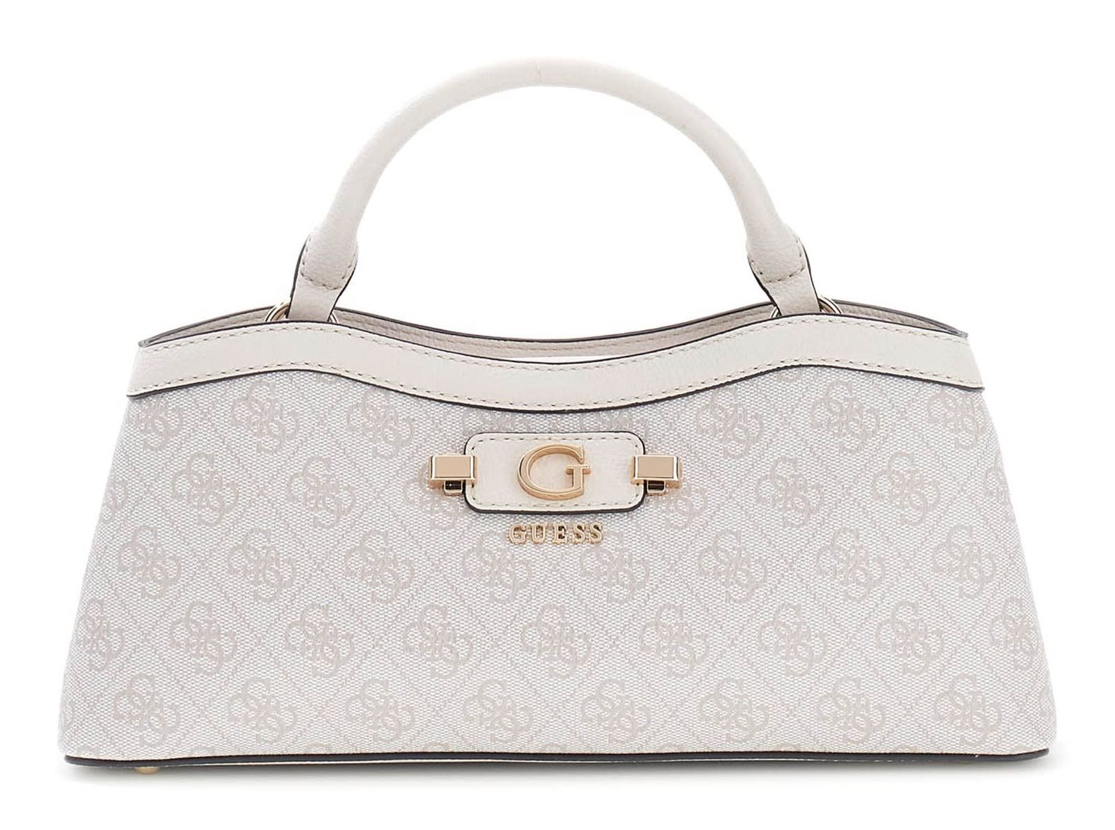 GUESS Lindsey 2 Compartment Satchel S Bone Logo GUESS Lindsey 2 Compartment Satchel S Bone Logo