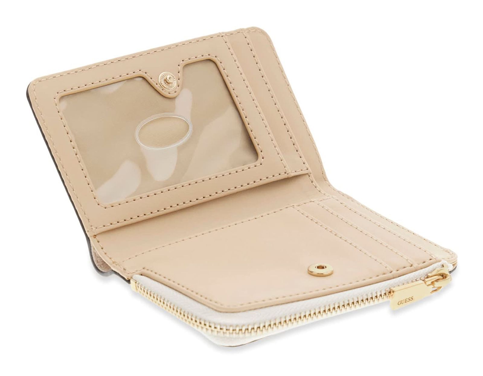 GUESS Laurel II SLG Zip Around M Cream White GUESS Laurel II SLG Zip Around M Cream White