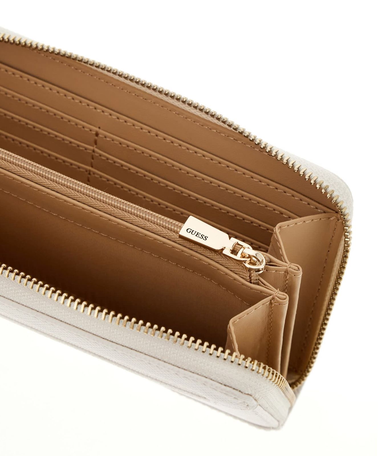 GUESS Gilda SLG Zip Around Wallet L Cream White GUESS Gilda SLG Zip Around Wallet L Cream White