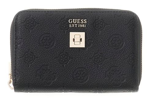 GUESS Ella Logo SLG Zip Around M Black Logo