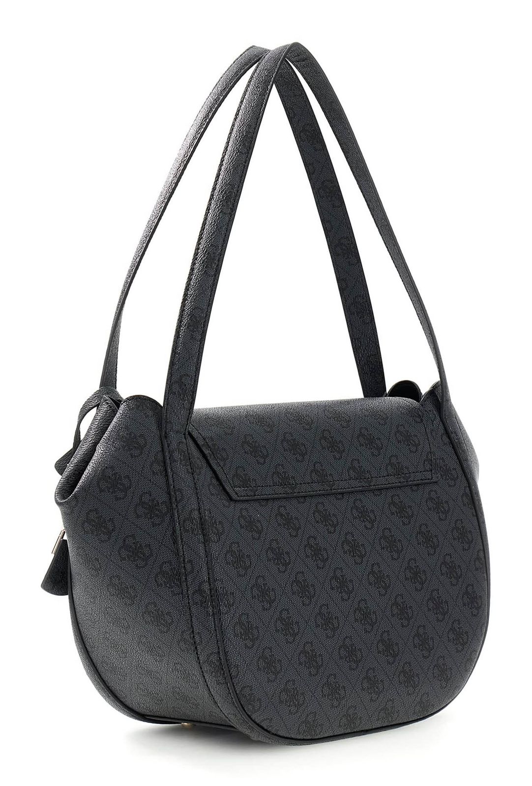 GUESS Coleen Logo Flap Shoulder Bag Coal Logo GUESS Coleen Logo Flap Shoulder Bag Coal Logo