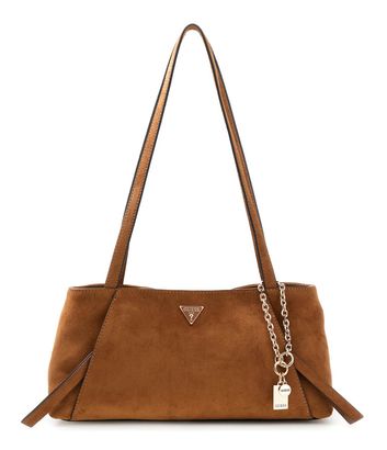 GUESS Devon Shoulder Satchel Cognac GUESS Devon Shoulder Satchel Cognac