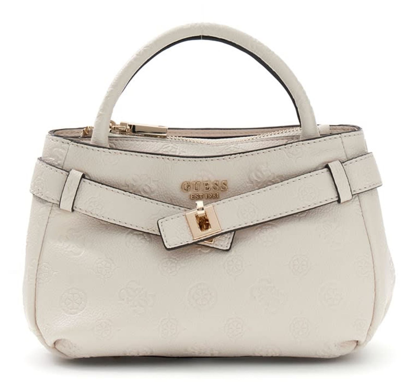 GUESS Ella Logo Mini Satchel Stone Logo