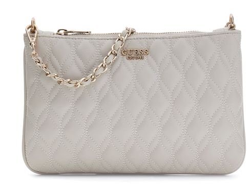 GUESS Maxine Quilted Flat Pouch Light Taupe