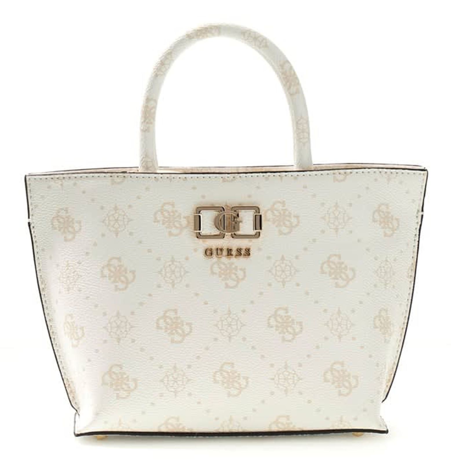 GUESS Emelie Logo Mini Tote White Logo