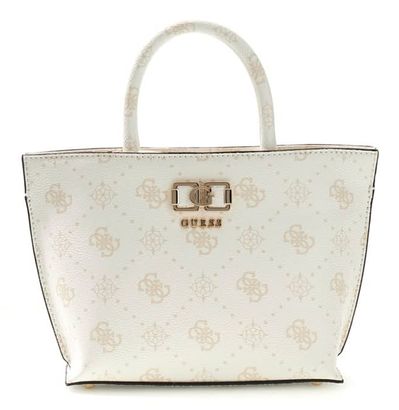 GUESS Emelie Logo Mini Tote White Logo